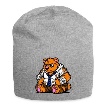 Office Bear - Jersey Beanie - heather grey - Front