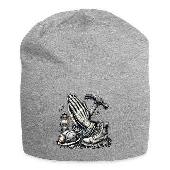 Exploitation minière – Tradition et ténacité - Bonnet en jersey - gris chiné - Devant