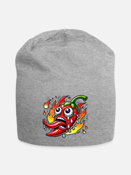 Ultra Scharfe Chili - Jersey-Beanie - Grau meliert