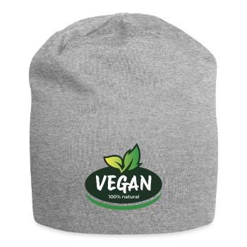 Vegan 100% natürlich. Bewusste Wahl - Jersey-Beanie - Grau meliert - Vorne