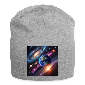 Système solaire / Solar System - Bonnet en jersey - gris chiné - Devant