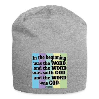 God is The Word - Jersey Beanie - heather grey - Front