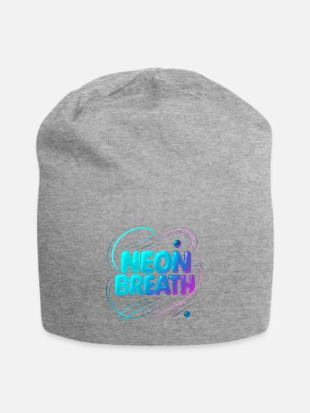 Neon Breath - Jersey-Beanie - Grau meliert