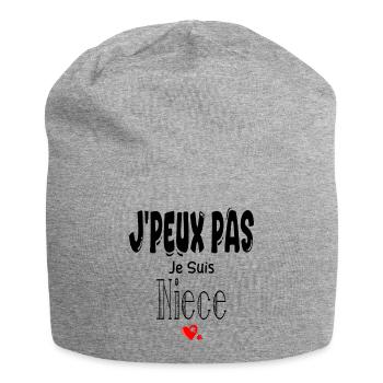 J'Peux Pas Je suis Nièce - Bonnet en jersey - gris chiné - Devant
