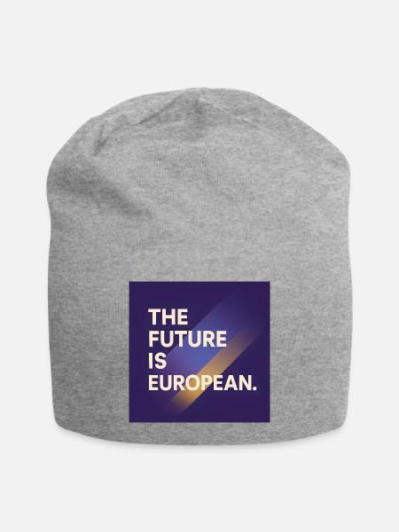 Europäische Zukunftsvision Design - Jersey-Beanie - Grau meliert