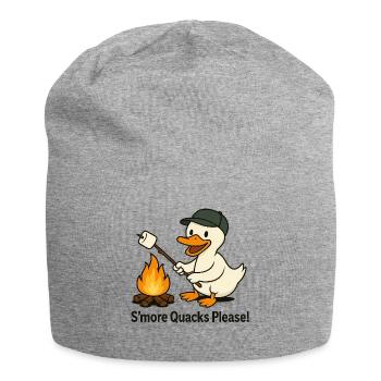 S'more Quacks Please! – Camping Duck - Jersey Beanie - heather grey - Front