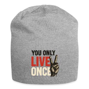 You only live vintage once - Jersey Beanie - heather grey - Front