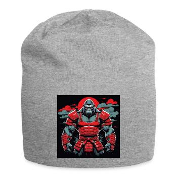 Primal Ronin – Le gorille samouraï - Bonnet en jersey - gris chiné - Devant
