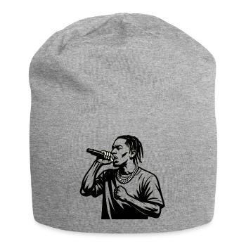 HipHop, rappeur. - Bonnet en jersey - gris chiné - Devant