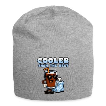 Cola-figur med is og solbriller - Jersey Beanie - heather grey - Front