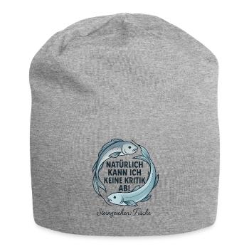 Fische Sternzeichen - Kritik Spruch - Jersey-Beanie - Grau meliert - Vorne