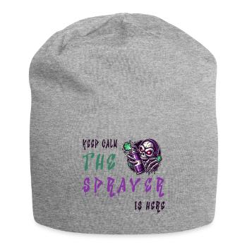 Keep Calm – The Sprayer - Jersey Beanie - heather grey - Front