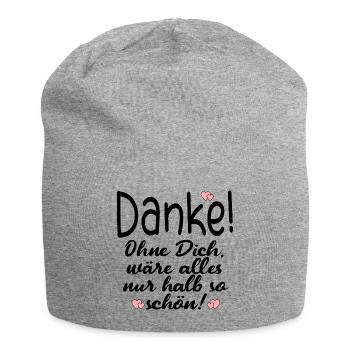 DANKE PARTNERSCHAFT FREUNDSCHAFT - Jersey-Beanie - Grau meliert - Vorne