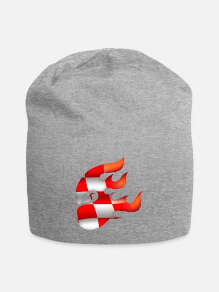 Kroatien Flagge - Kroatien - Ninja - Jersey-Beanie - Grau meliert