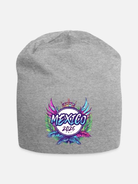Mexiko 2025 Bunt - Jersey-Beanie - Grau meliert