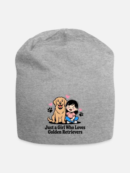 just a girl who loves golden retrievers - Jersey-Beanie - Grau meliert