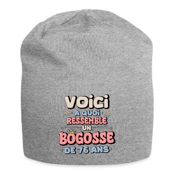 76th Birthday Humor Design - Jersey Beanie - heather grey - Front