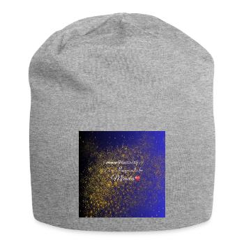 Je suis un aimant pour la positivité - Bonnet en jersey - gris chiné - Devant