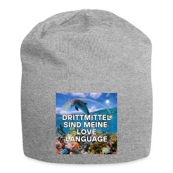 Third-party funding is my love language - Jersey Beanie - heather grey - Front