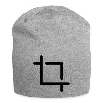 crop icon - Jersey Beanie - heather grey - Front