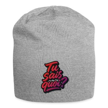 You know what? - Jersey Beanie - heather grey - Front