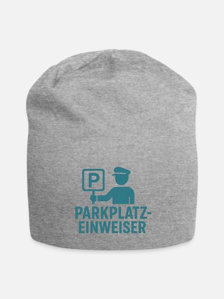 Parkplatzeinweiser Design - Jersey-Beanie - Grau meliert