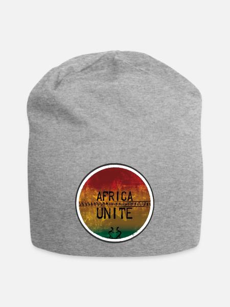 Africa Unite Reggae Ethno-Design - Jersey-Beanie - Grau meliert