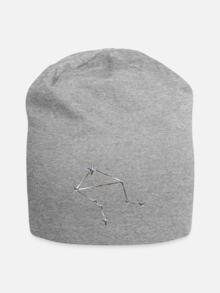 Libra Sternbild – Metallic Zodiac - Jersey-Beanie - Grau meliert