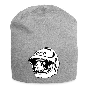 Kosmo Cat – Space & Astro Adventure - Jersey Beanie - heather grey - Front