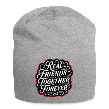 Real friends forever - Jersey Beanie - heather grey - Front