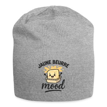 GELBE BUTTER STIMMUNG - Jersey-Beanie - Grau meliert - Vorne
