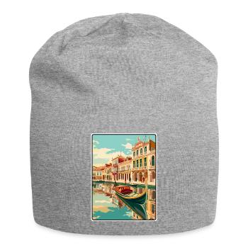 Aveiro Portugal Gondole Scène Voyage Affiche - Bonnet en jersey - gris chiné - Devant