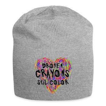 Broken Crayons Still Color Mental Health Awareness - Jersey-Beanie - Grau meliert - Vorne