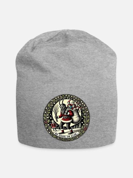 Krampus-Weihnachtsnacht - Jersey-Beanie - Grau meliert