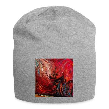 Feuerwirbel Leinwanddruck - Jersey-Beanie - Grau meliert - Vorne