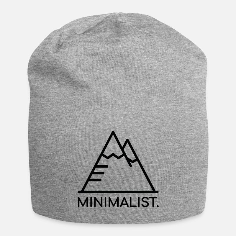 MINIMALIST. SCHWARZER BERG - Jersey-Beanie - Grau meliert