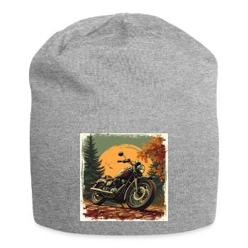 Moto en texture patrimoniale - Bonnet en jersey - gris chiné - Devant
