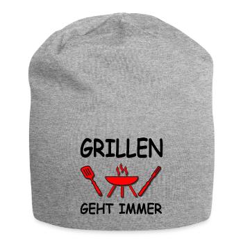 Grillen - Jersey-Beanie - Grau meliert - Vorne