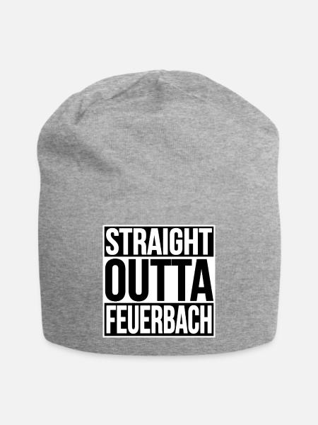 STRAIGHT OUTTA FEUERBACH - Jersey-Beanie - Grau meliert