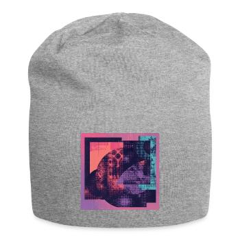 Neon Kollage Geometrische Muster - Jersey-Beanie - Grau meliert - Vorne