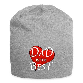 DAD IS THE BEST - Jersey Beanie - heather grey - Front