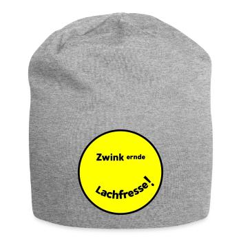 Winking Laugh Mouth - Jersey Beanie - heather grey - Front