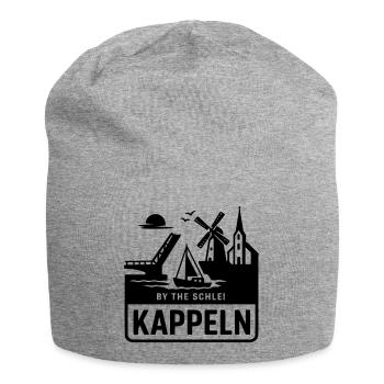 Kappeln Schlei SH Schleswig Holstein Silhouette - Jersey-Beanie - Grau meliert - Vorne