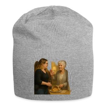 Friendly neighborhood scene - Jersey Beanie - heather grey - Front