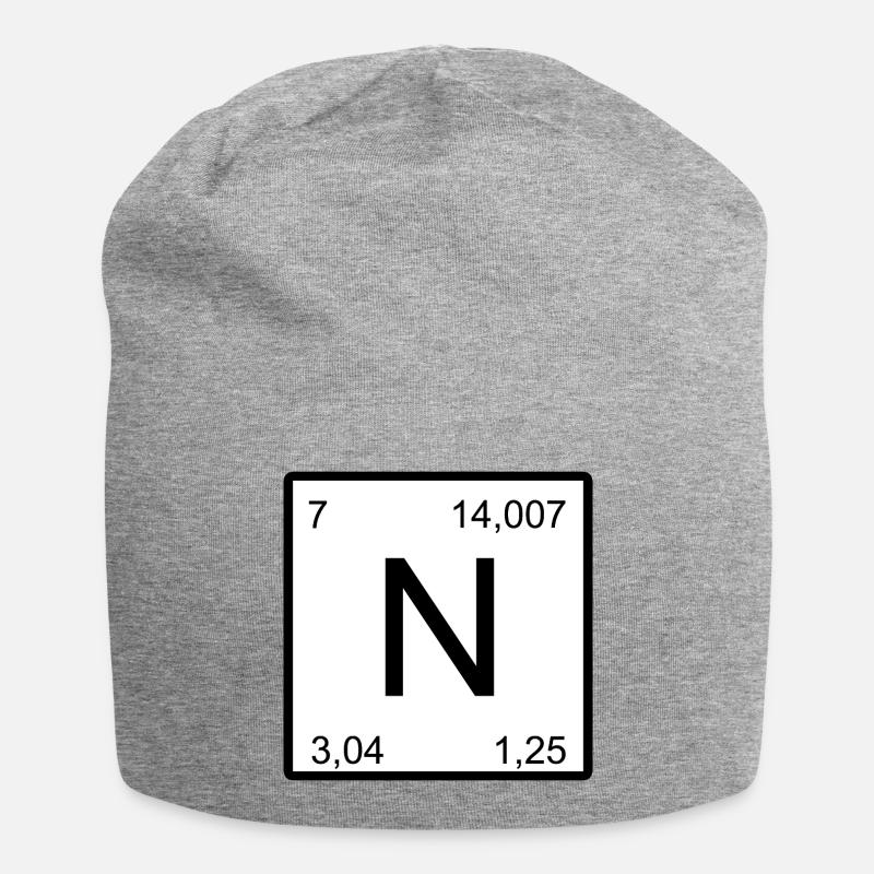 Nitrogen Symbol Square Design Nitrogen - Jersey Beanie - heather grey