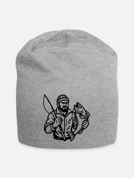 Angler - Jersey-Beanie - Grau meliert