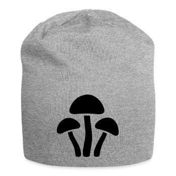 Icône Champignons - Bonnet en jersey - gris chiné - Devant