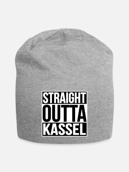 Straight Outta Kassel - Jersey-Beanie - Grau meliert