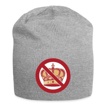 Pas de rois Pas de rois avec une couronne royale - Bonnet en jersey - gris chiné - Devant