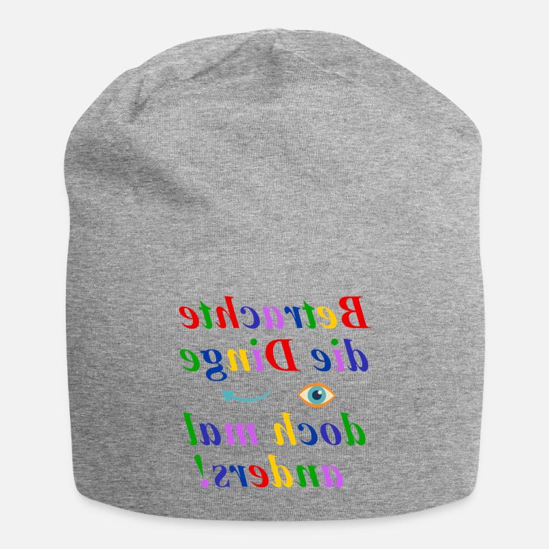 Think Different Design - Jersey Beanie - heather grey